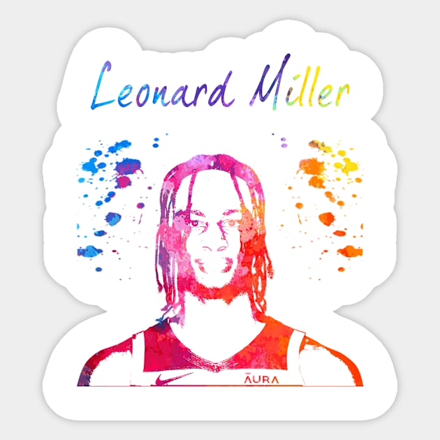 Leonard Miller Sticker by Moreno Art